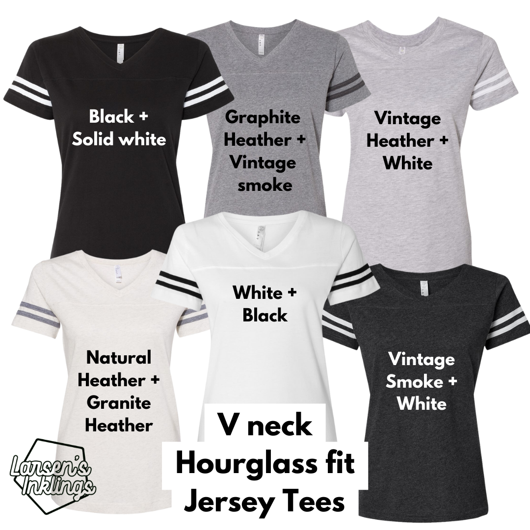 Customized V neck spirit jersey Holiday