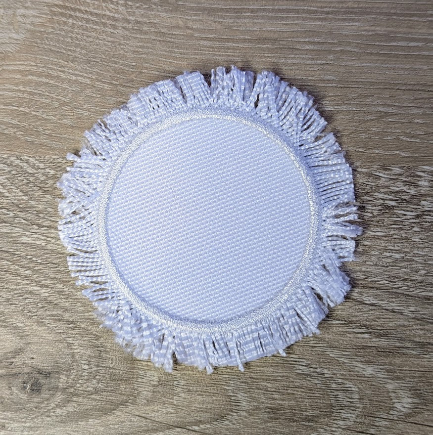 White fringe Patches