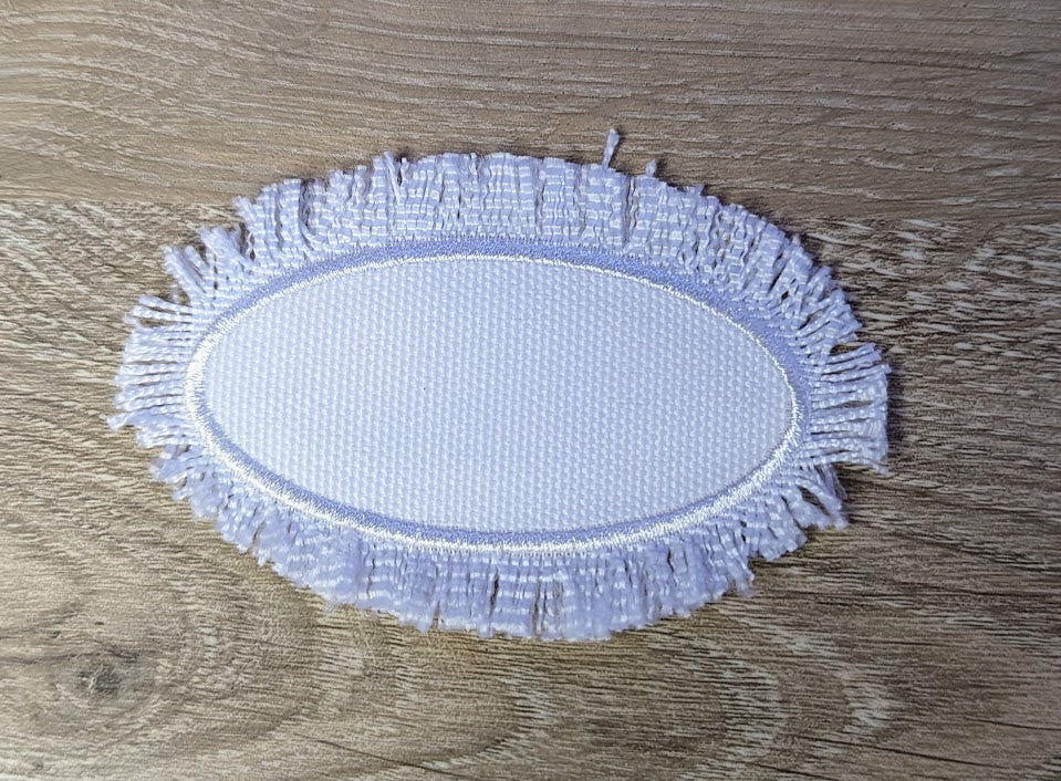 White fringe Patches
