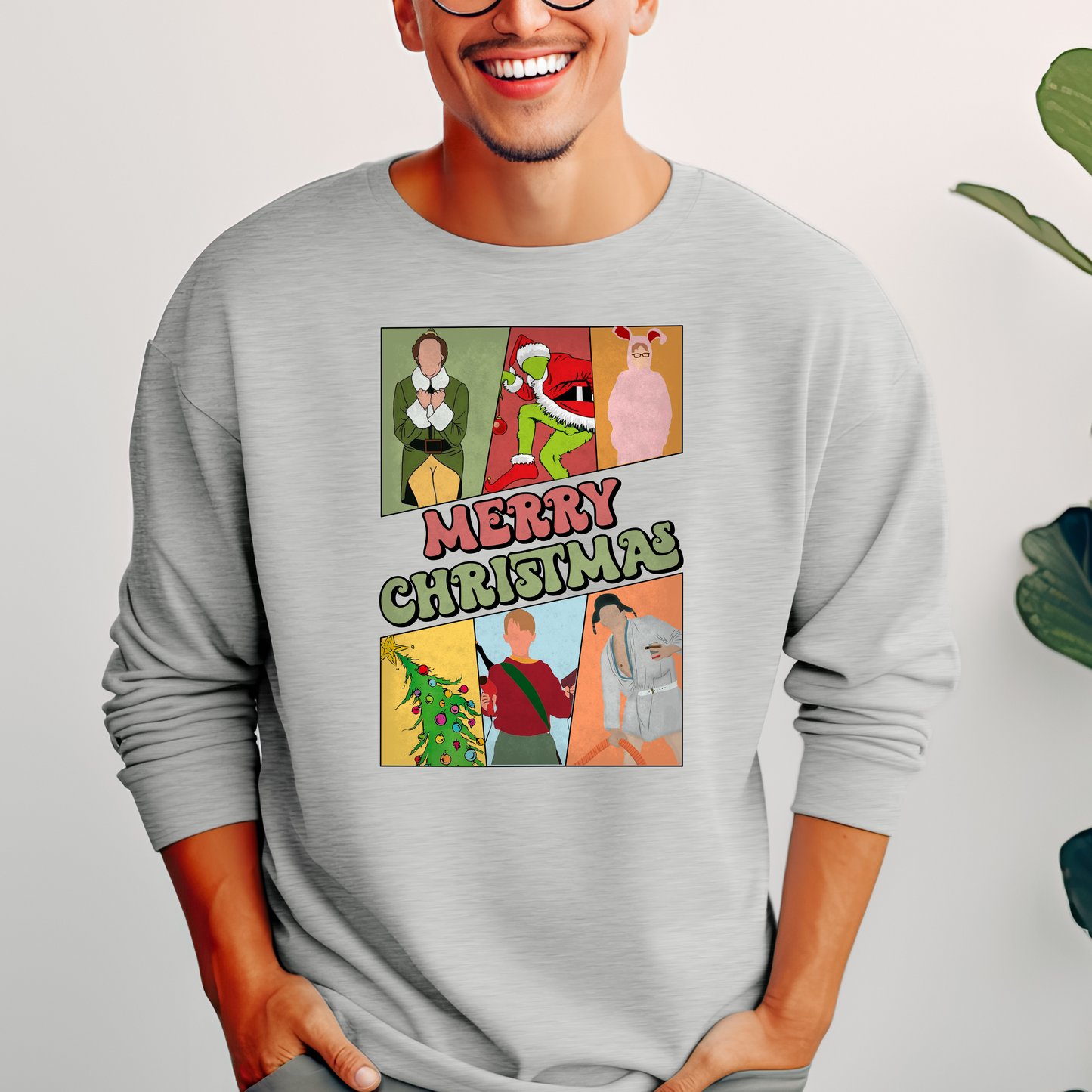 Merry Movies crewneck sweatshirt